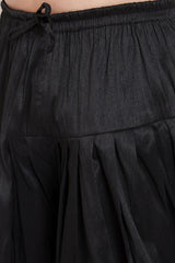 Shop Black Solid Art Silk Dhoti