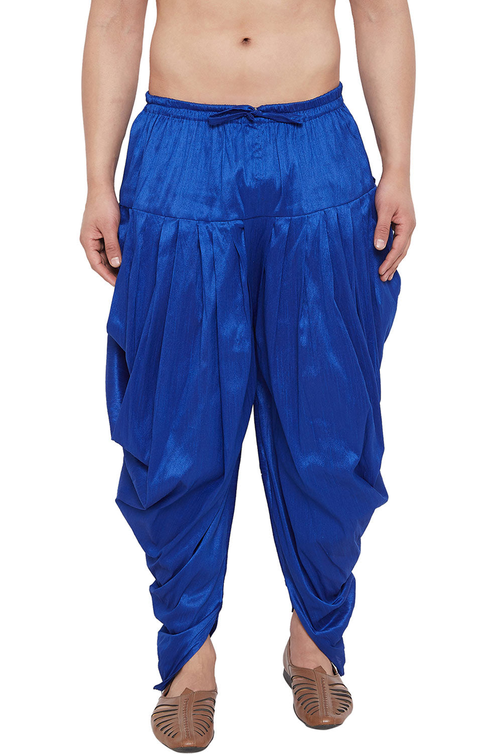 Buy Art Silk Solid Dhoti in Blue