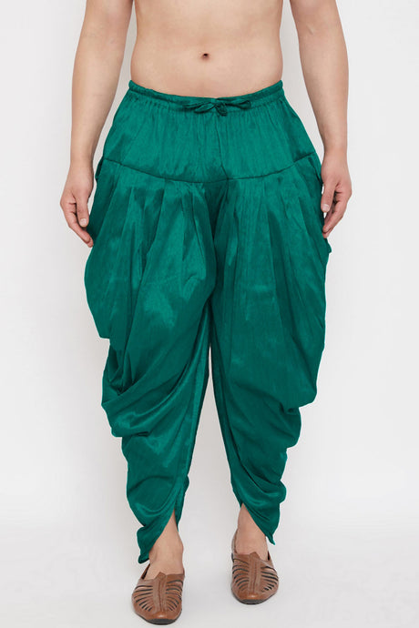 Green Art Silk Dhoti for Men's