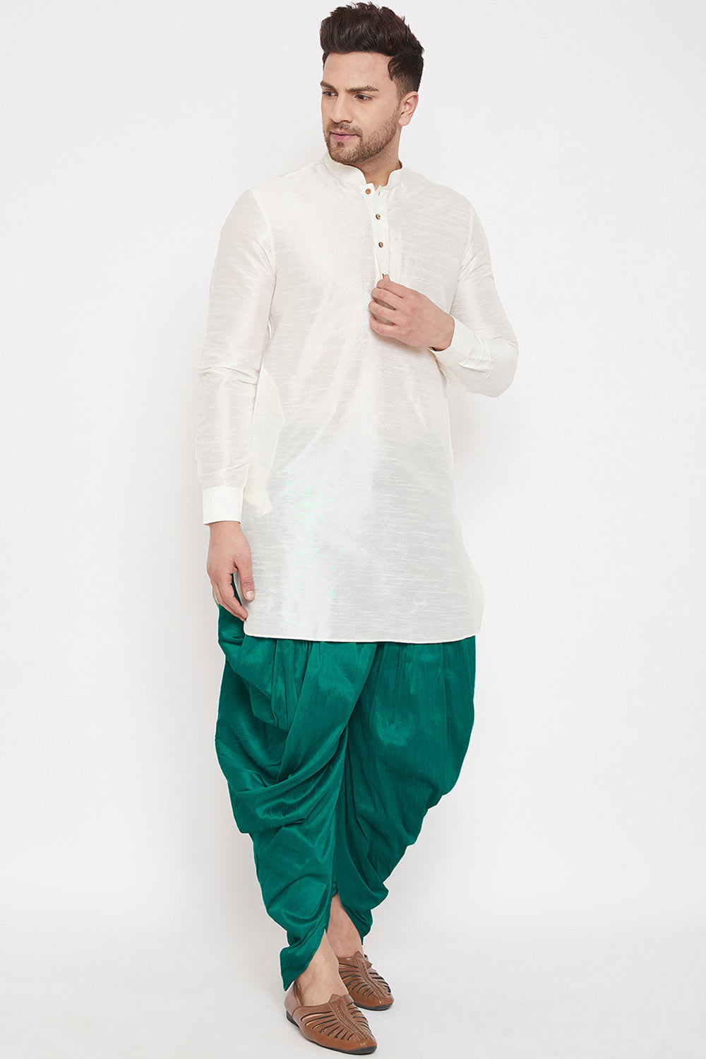 Designer Festive Wear Dhoti in Green