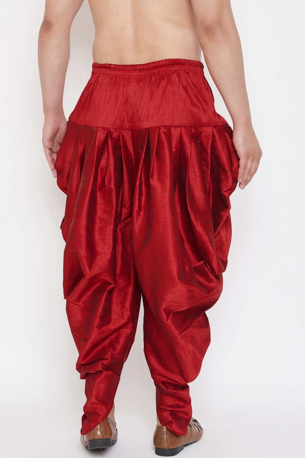 Art Silk Festive Wear Dhoti in Red