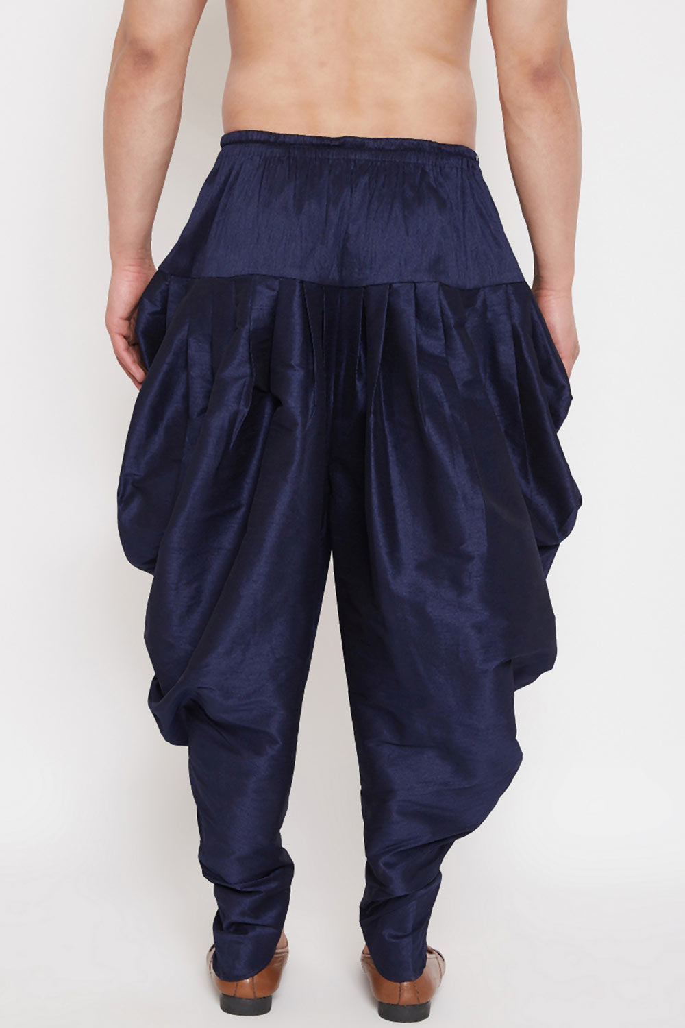 Art Silk Festive Wear Dhoti in Navy Blue