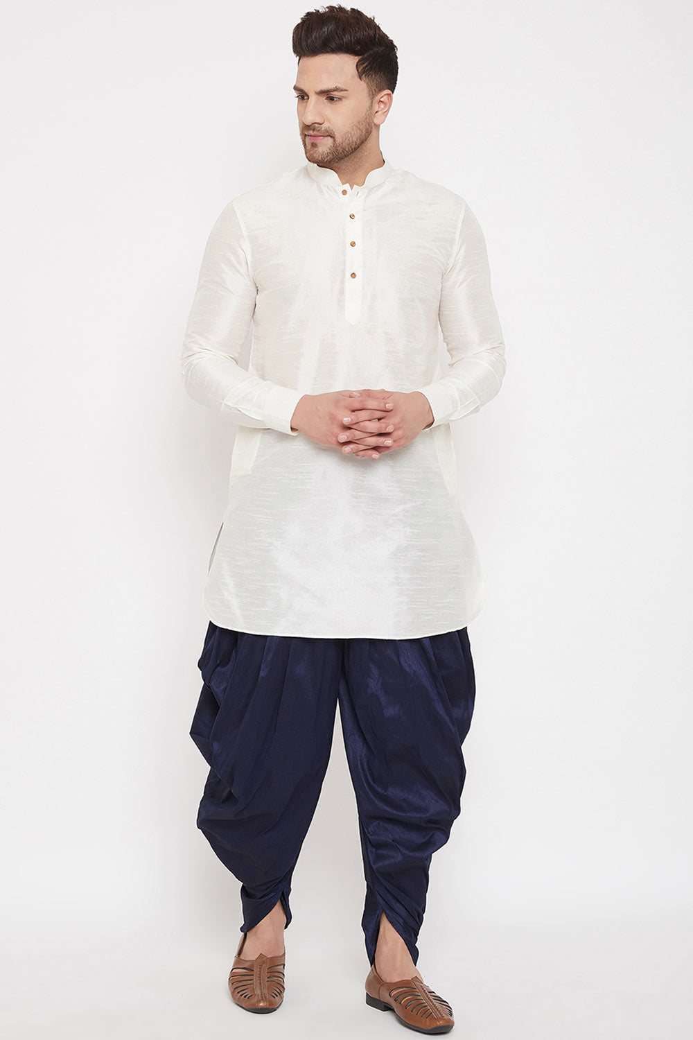 Festive Solid Navy Blue Dhoti.