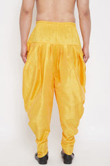 Art Silk Festive Wear Dhoti in Yellow