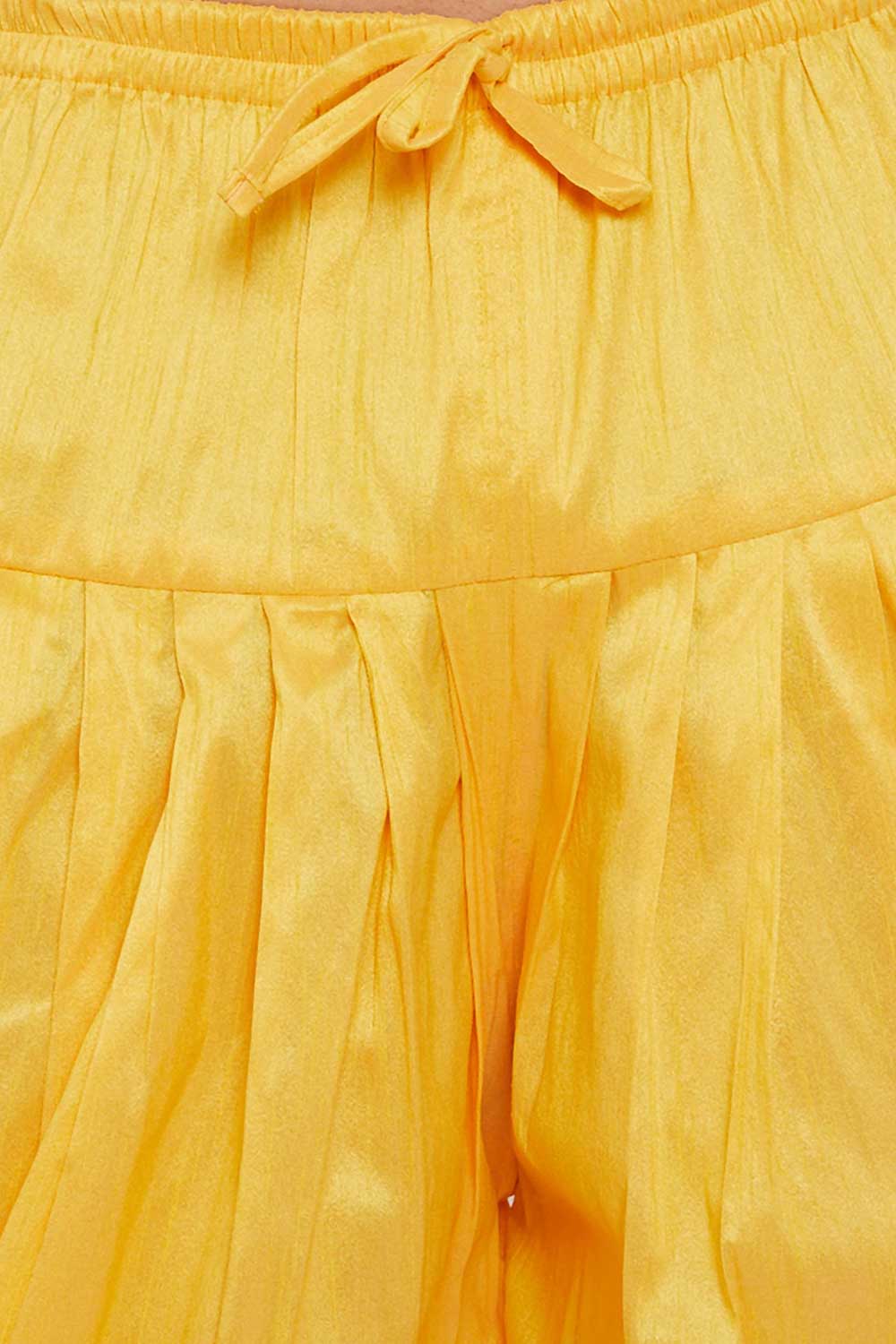 Shop Yellow Solid Art Silk Dhoti