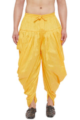 Buy Art Silk Solid Dhoti in Yellow