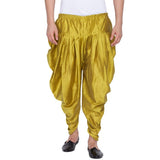 Men's Cotton Art Silk Solid Cowl Design Patiala Style Dhoti Pant In Green