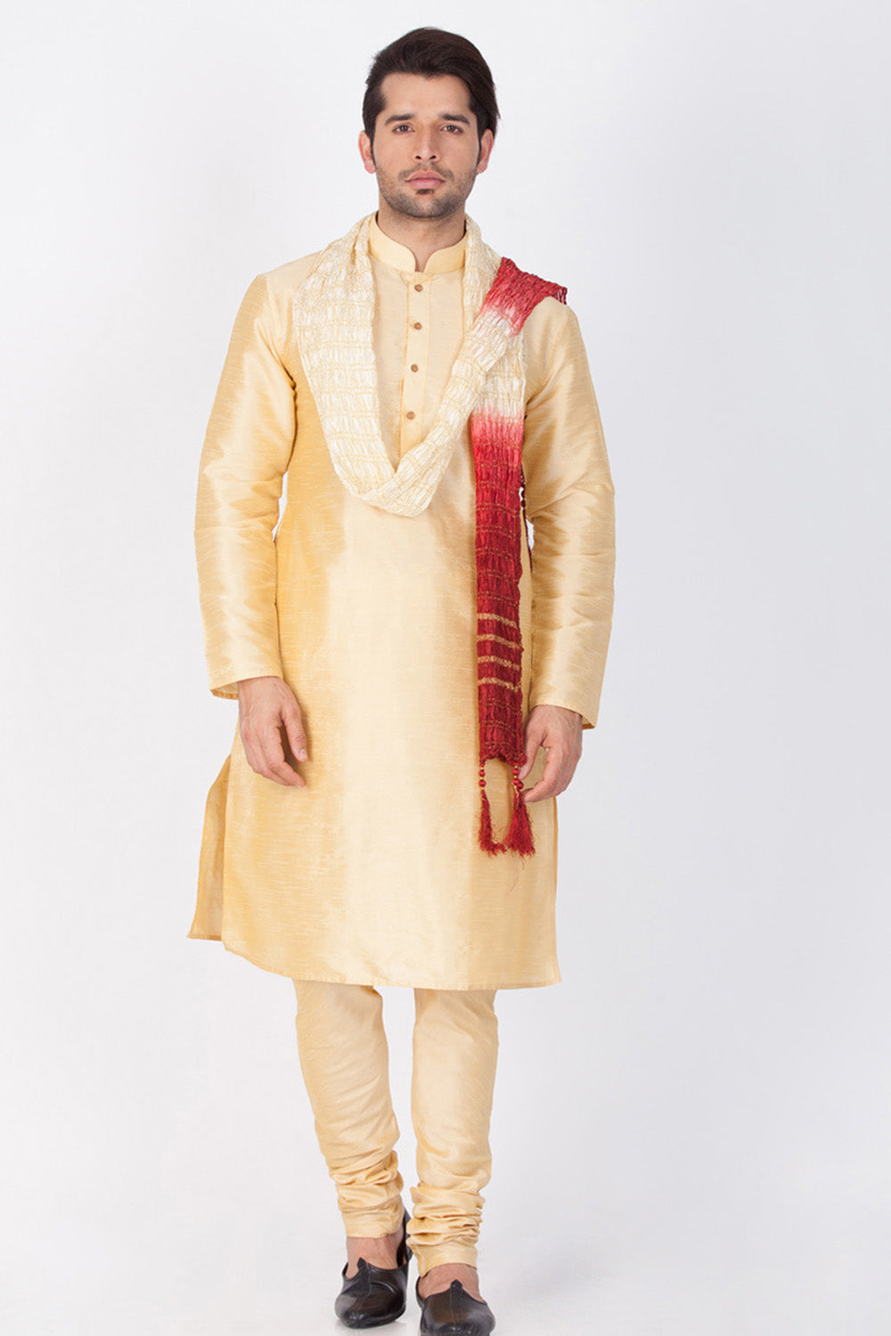 Men's Viscose Dupatta In Beige