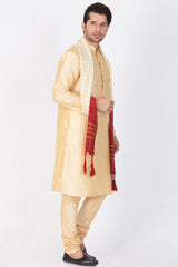 Men's Viscose Dupatta In Beige