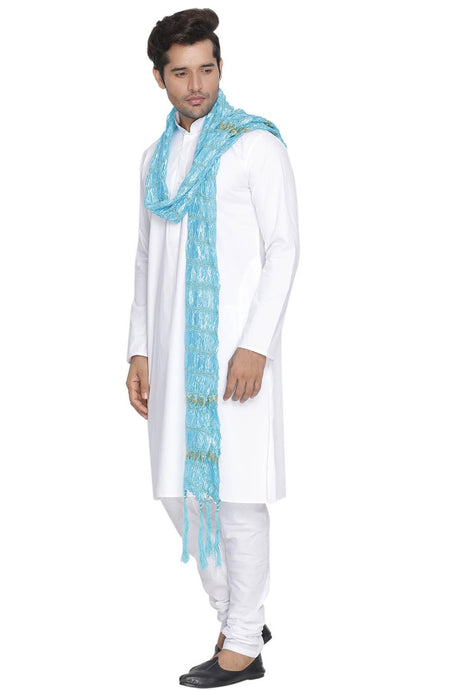 Men's Viscose Dupatta In Blue