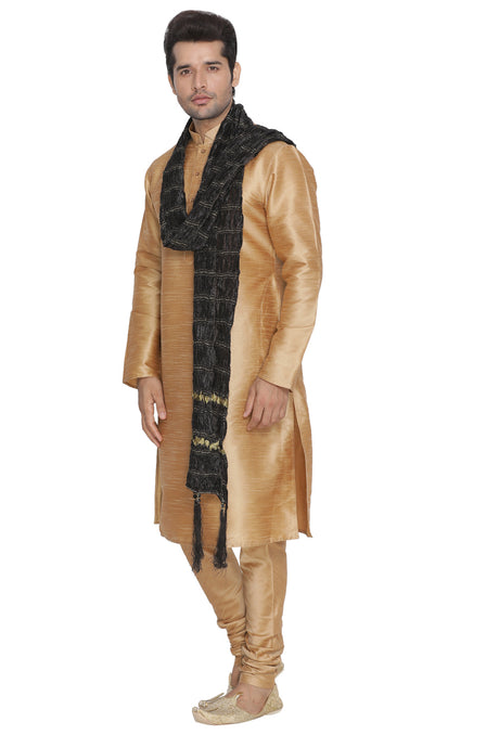 Men's Viscose Dupatta In Black