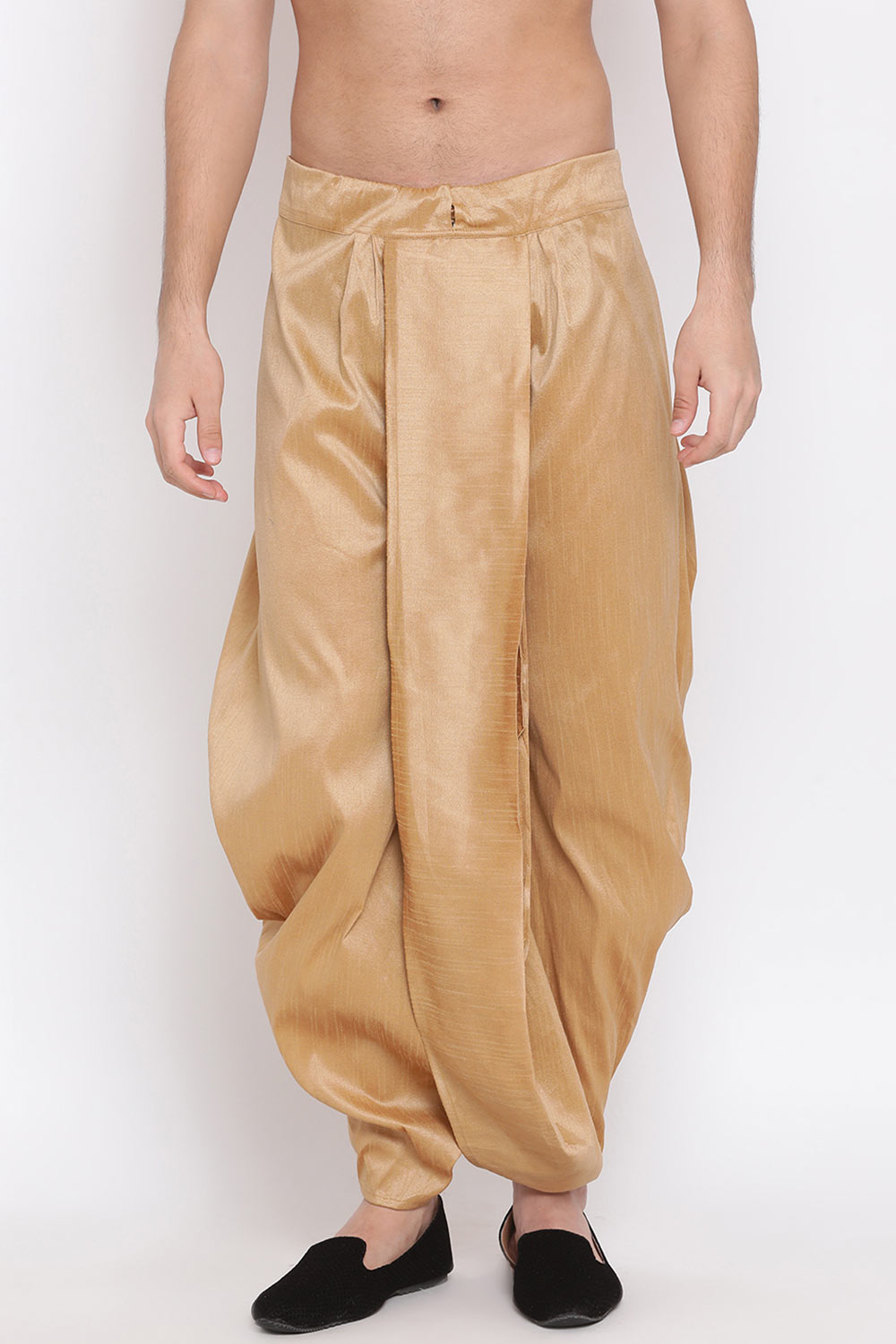 Gold Art Silk Dhoti for Men's