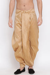 Gold Art Silk Dhoti for Men's