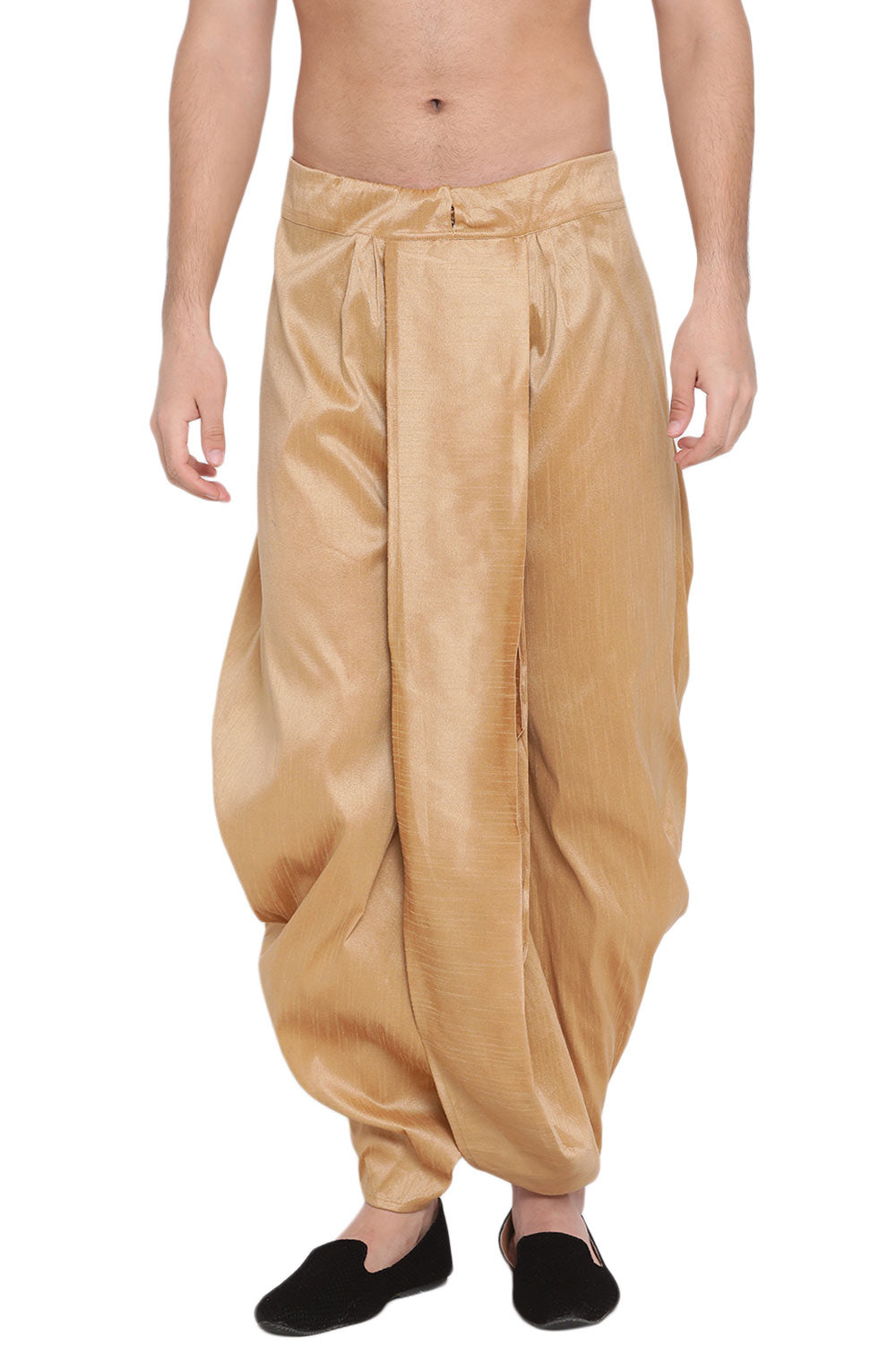 Buy Art Silk Solid Dhoti in Gold