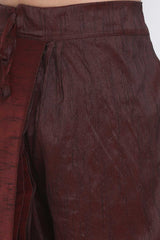 Art Silk Festive Wear Dhoti in Maroon