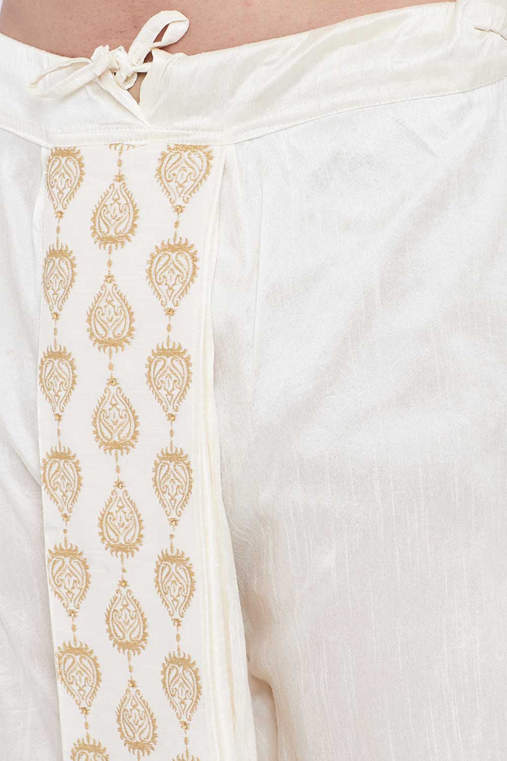 Art Silk Traditional Wear Dhoti in Cream