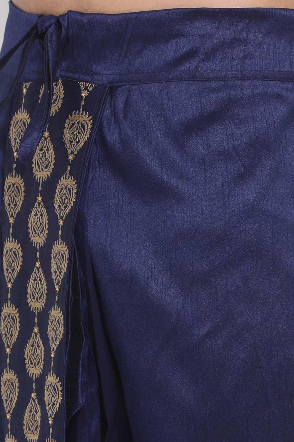 Art Silk Traditional Wear Dhoti in Navy Blue