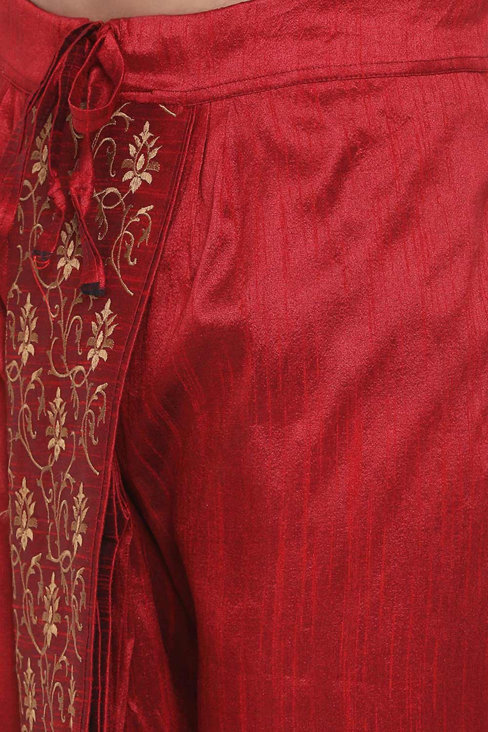 Art Silk Traditional Wear Dhoti in Maroon