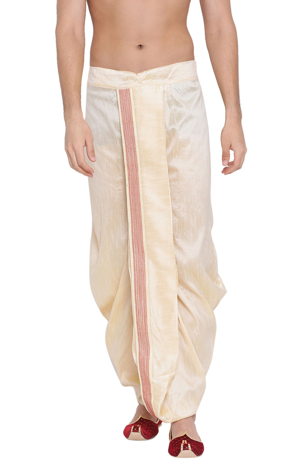 Buy Art Silk Solid Dhoti in Gold