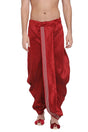 Buy Art Silk Solid Dhoti in Maroon