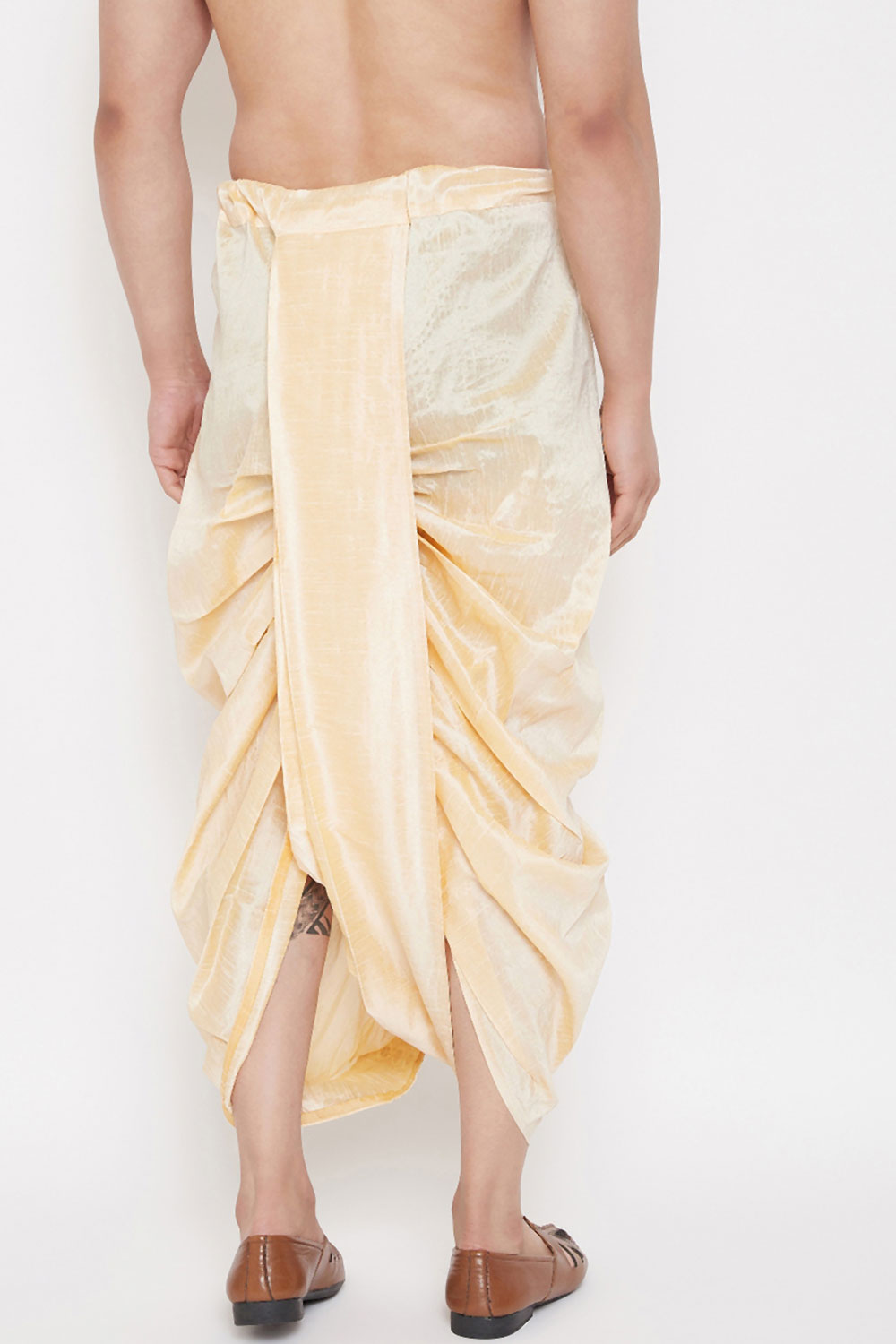 Art Silk Festive Wear Dhoti in Gold