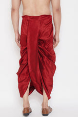 Art Silk Festive Wear Dhoti in Red