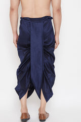 Art Silk Festive Wear Dhoti in Navy Blue