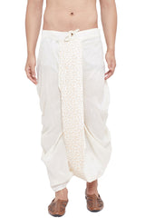 Buy Art Silk Embroidered Dhoti in Cream