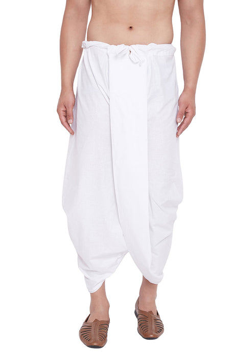 Buy Blended Cotton Solid Dhoti in White