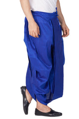 Men's Cotton Art Silk Solid Dhoti Pant in Blue