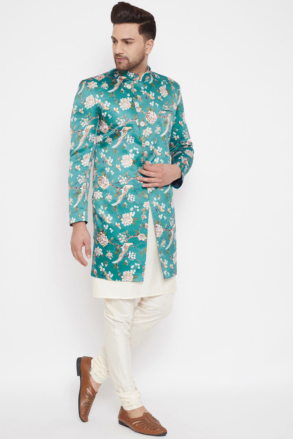 Buy Men's Sherwani Set in Blue