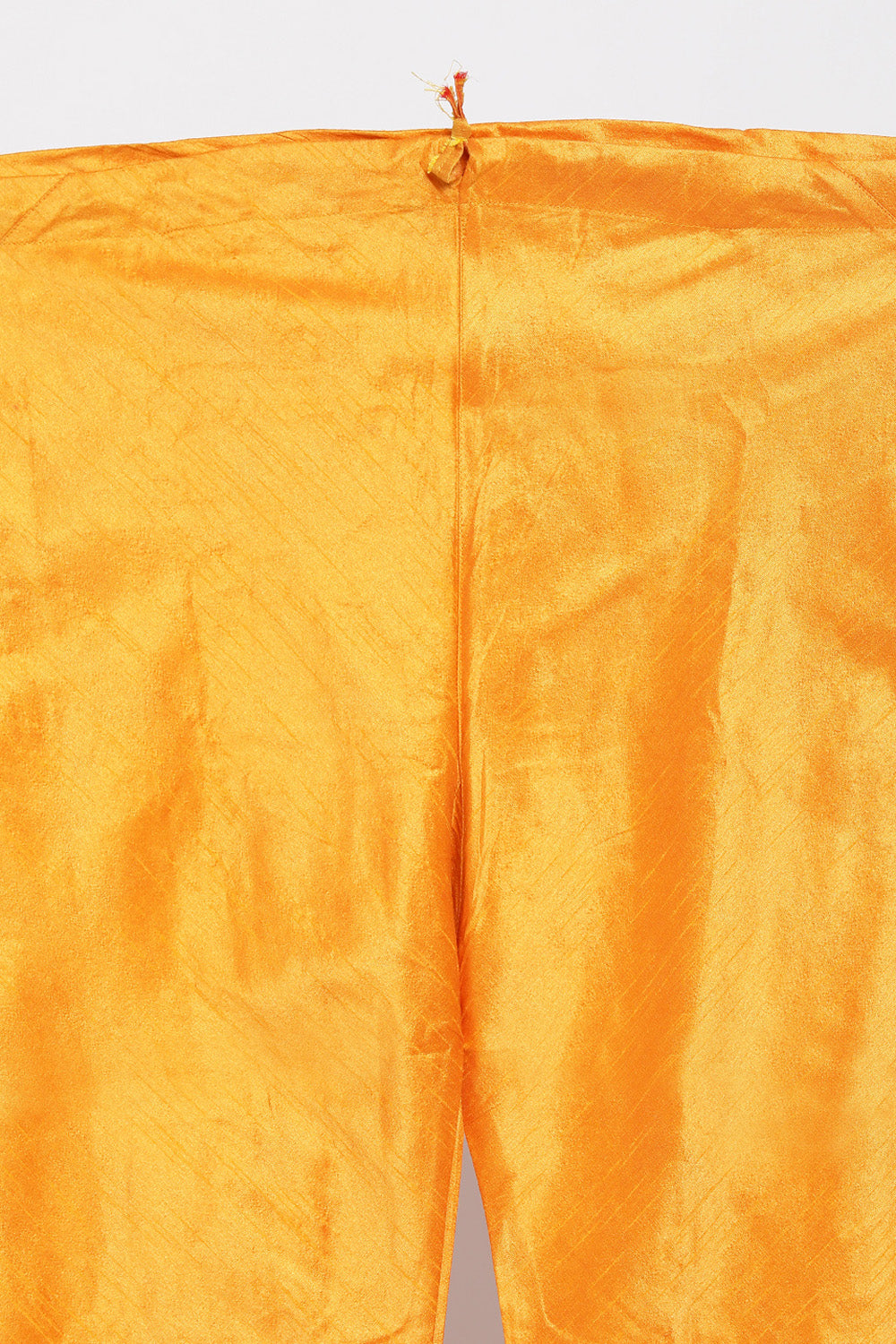 Men's Cotton Art Silk Kurta Set In Orange