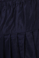 Men's Cotton Art Silk Kurta Set in Dark Blue