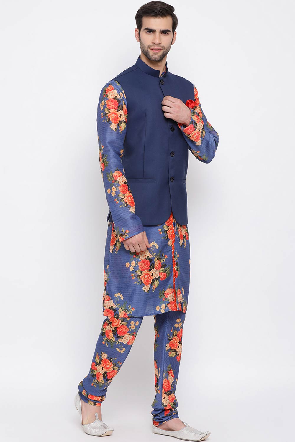 Buy Men's Kurta and Pyjama Set in Blue