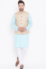 Shop Aqua Solid Kurta and Pyjama Set