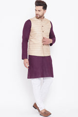 Buy Men's Kurta and Pyjama Set in Purple