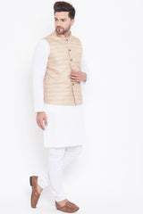 Buy Men's Kurta and Pyjama Set in White