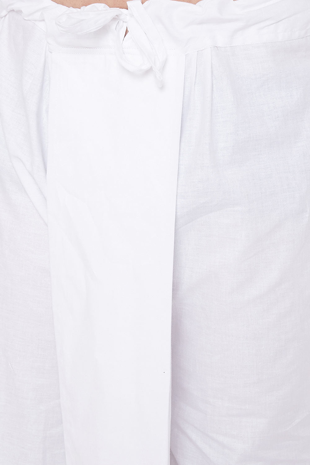 Shop Men's Blended Cotton Kurta and Dhoti Set in White
