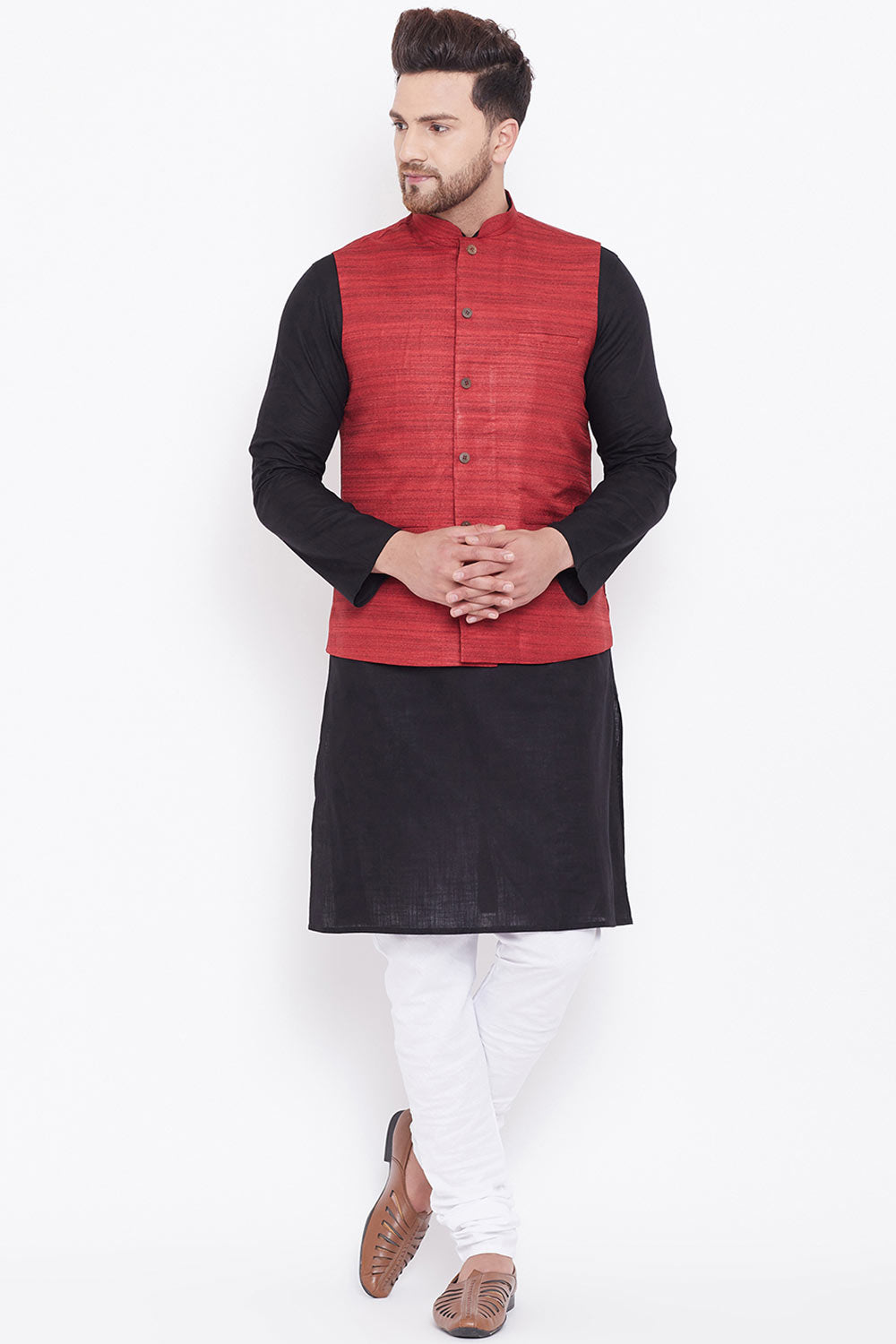 Shop Black Solid Kurta Set Online