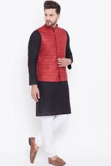 Buy Men's Black Kurta and Pyjama Set