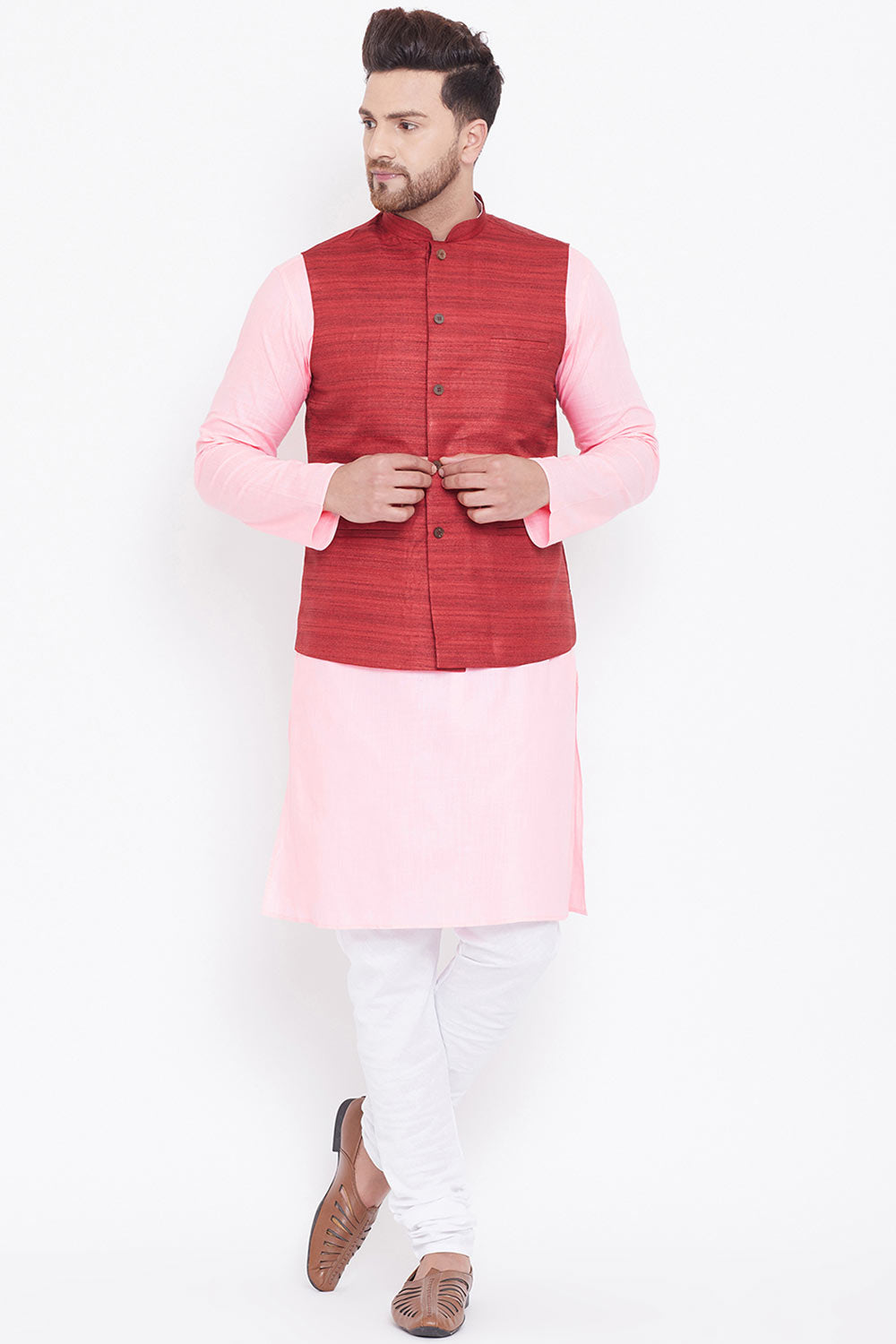 Shop Knee Length Kurta and Pyjama Set For Men