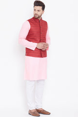 Buy Men's Pink Kurta and Pyjama Set