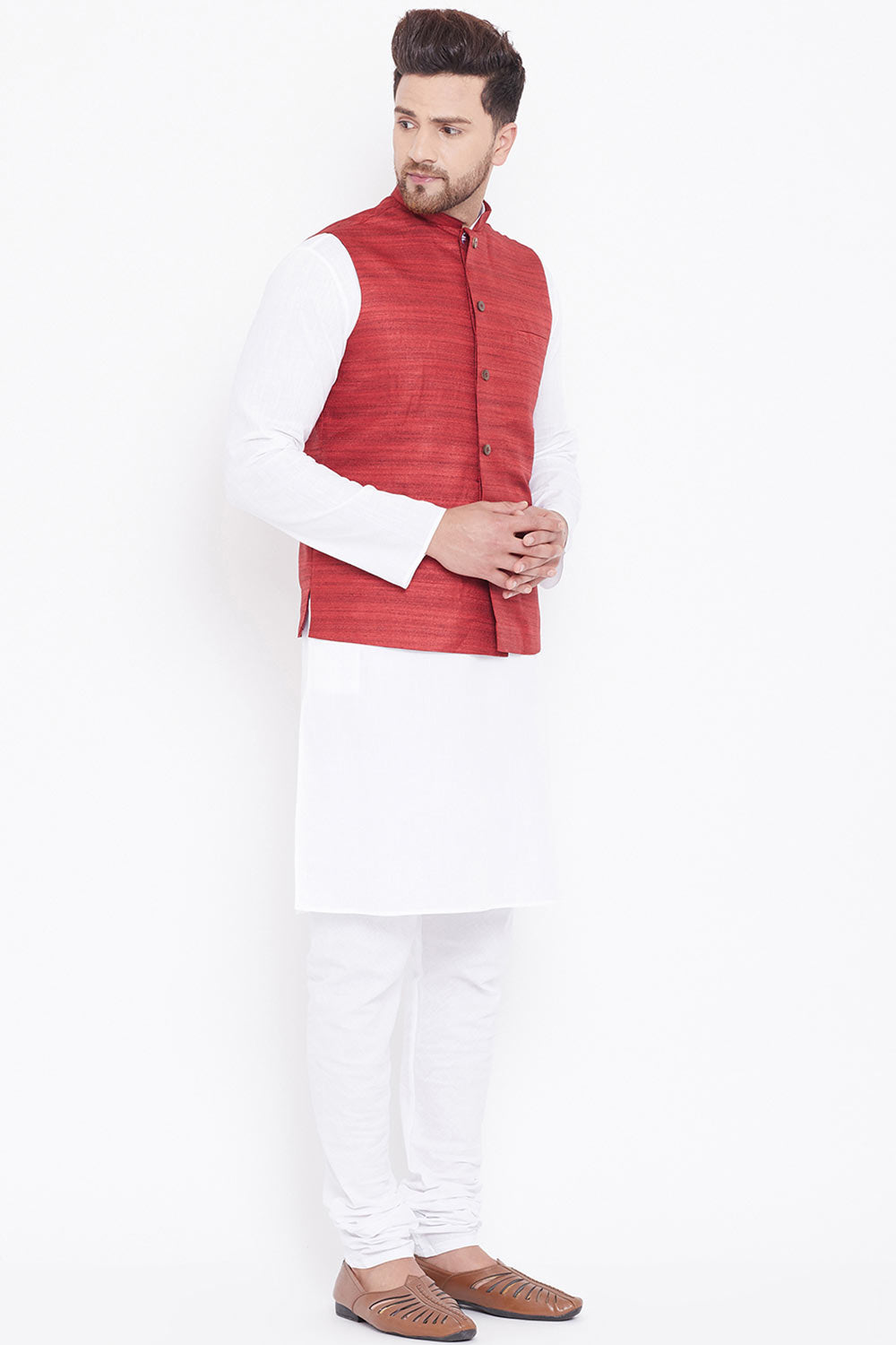 Buy White Kurta and Pyjama Set For Men