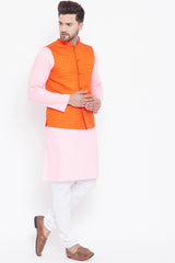 Buy Men's Pink Kurta Set Online