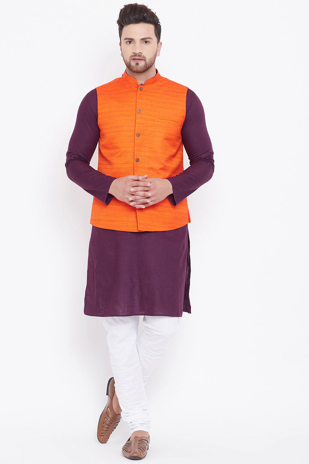 Shop Purple Kurta and Pyjama Set