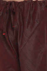 Shop Wine Kurta Pyjama Set.