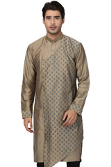 Cotton Art Silk Kurta In Beige