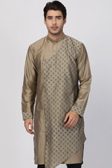 Cotton Art Silk Kurta In Beige