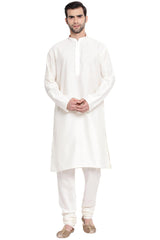 Buy Viscose Solid Kurta Pyjama Set in Cream