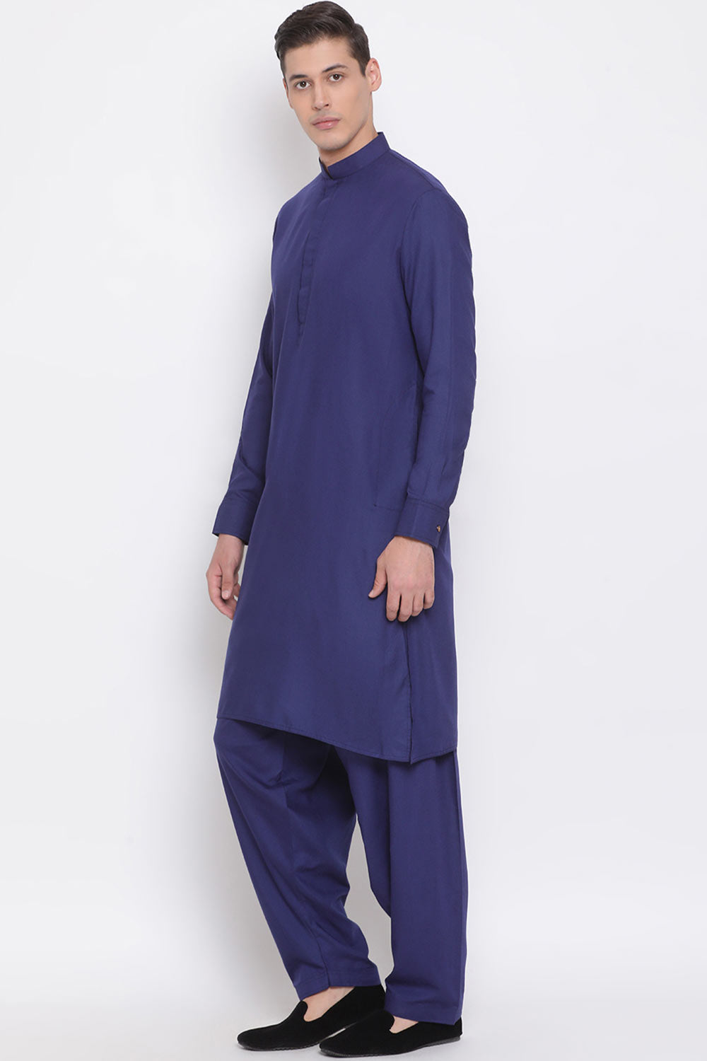 Shop Blue Solid Kurta and Patiala Set